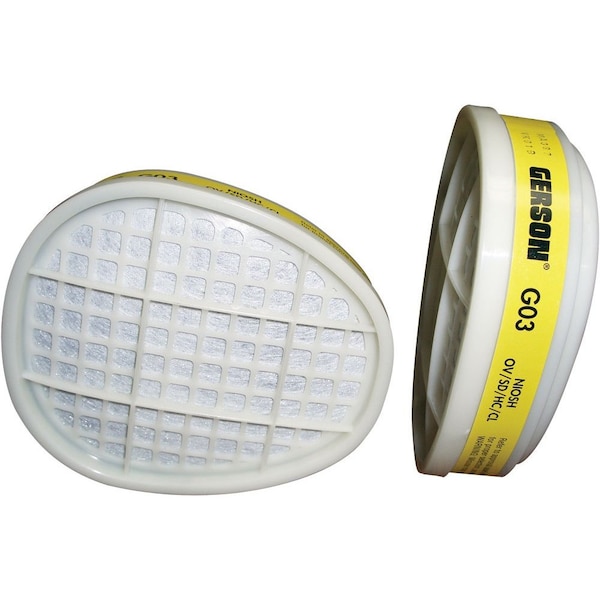 Gerson Respirator Cartridges, Formaldehyde, Case of 30 Pairs, 60PK 0871288 - main